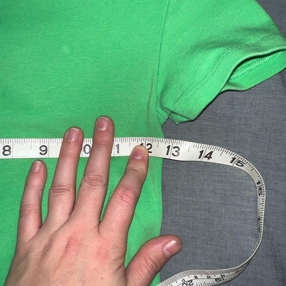 Lime green crop top shirt Zara Small - Picture 4 of 5
